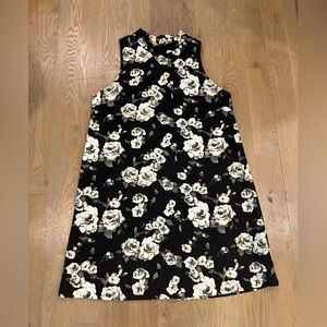 Lush Black and Cream Floral Skirt